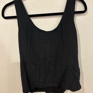Diane Von Furstenberg Black Crop Tank Top